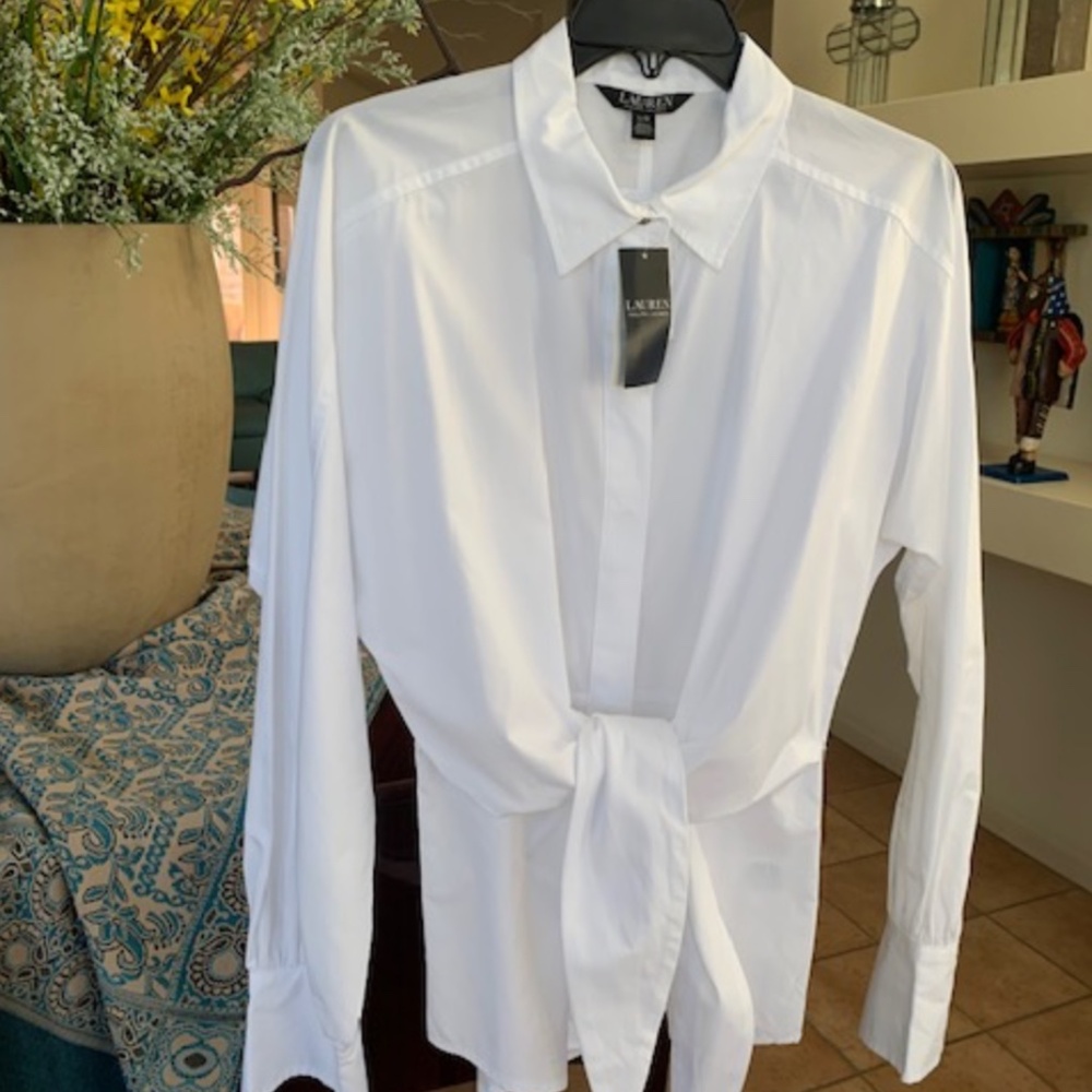COPY - new with tags Ralph Lauren tie front top - Picture 4 of 4
